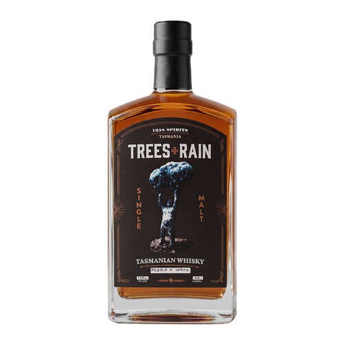Trees & Rain Pedro Ximenez Wood single malt whisky bottle